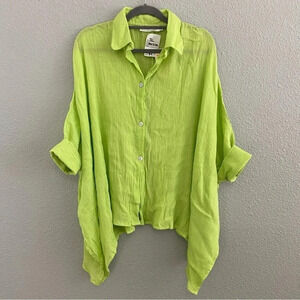 Dilemma Lime Green Cotton top one size‎ fits most